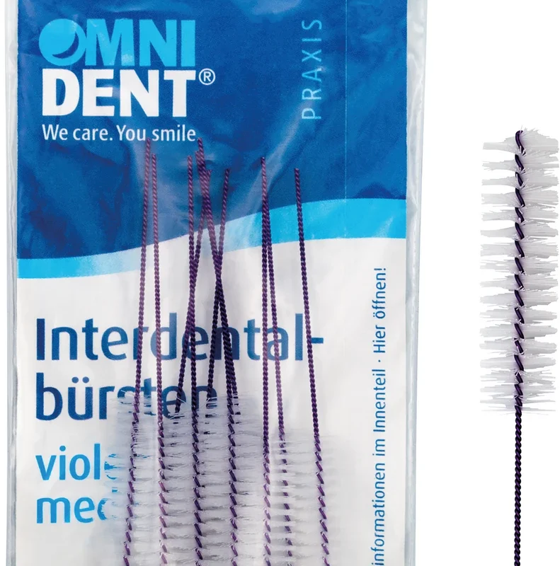 Interdentalbürsten - Beutel 10 Stück violett, medium